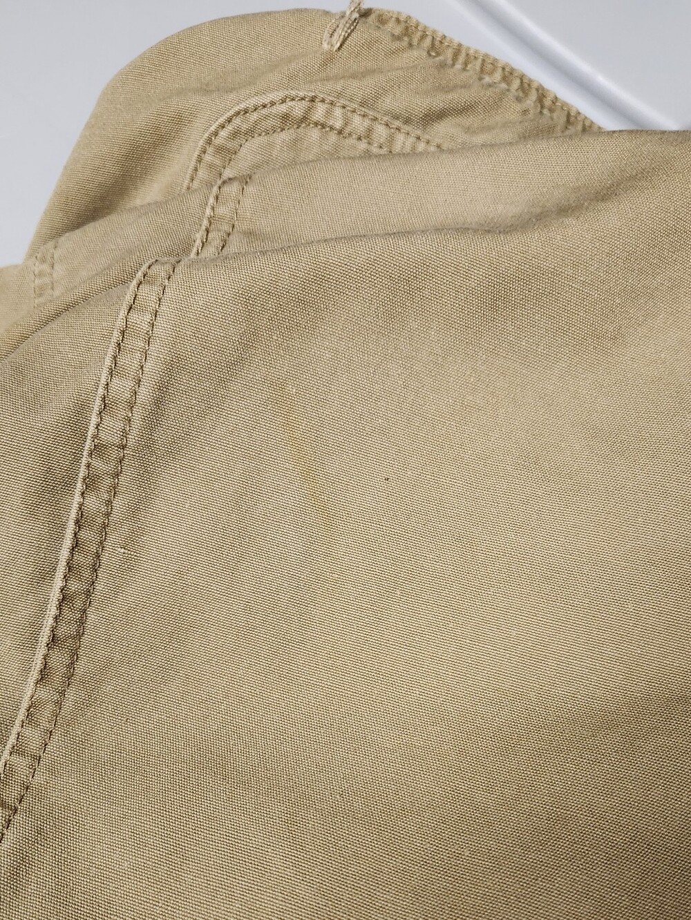 American Eagle Outfitters Tan Field Jacket with Brown Corduroy Collar, Size L - Picture 8 of 8